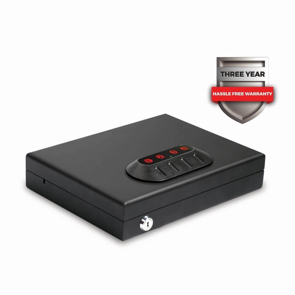 Home Defense 0.08 cu. ft. Quick Access Top Entry Vault with Electronic Lock, Matte Black - Hercitys