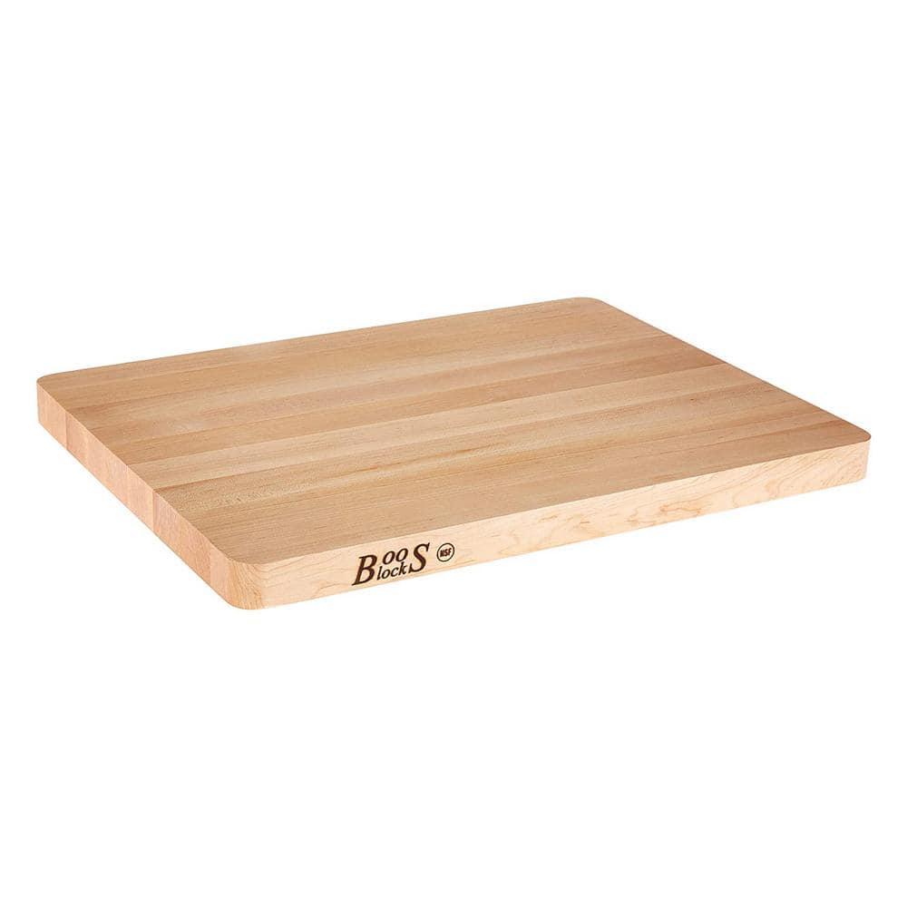 Wood 16 in. x 10 in. Rectangular Maple Chop N Slice Reversible Cutting Board - Hercitys