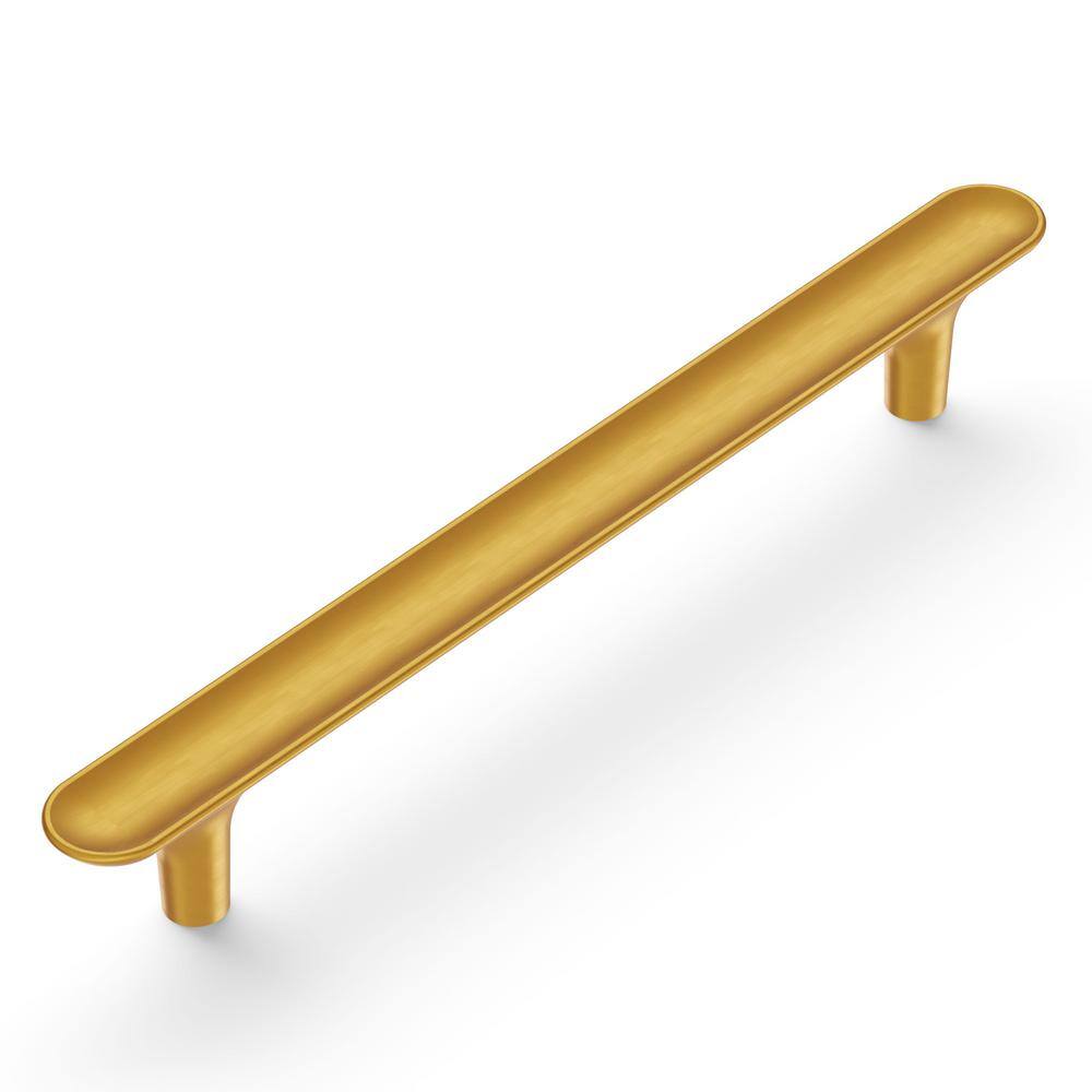 Maven 6-5/16 in. (160 mm) Brushed Golden Brass Cabinet Pull (5-Pack) - Hercitys