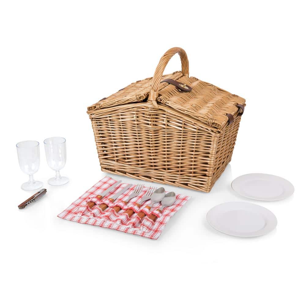 Piccadilly Natural Wood Picnic Basket - Hercitys