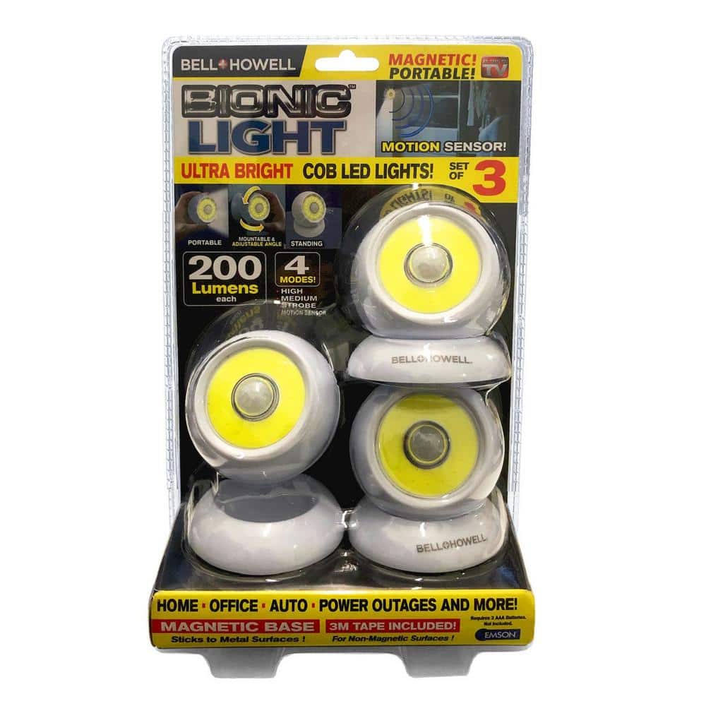 Cordless and Portable Motion Sensor Ultra Bright COB LED Lights (3-Pack) - Hercitys