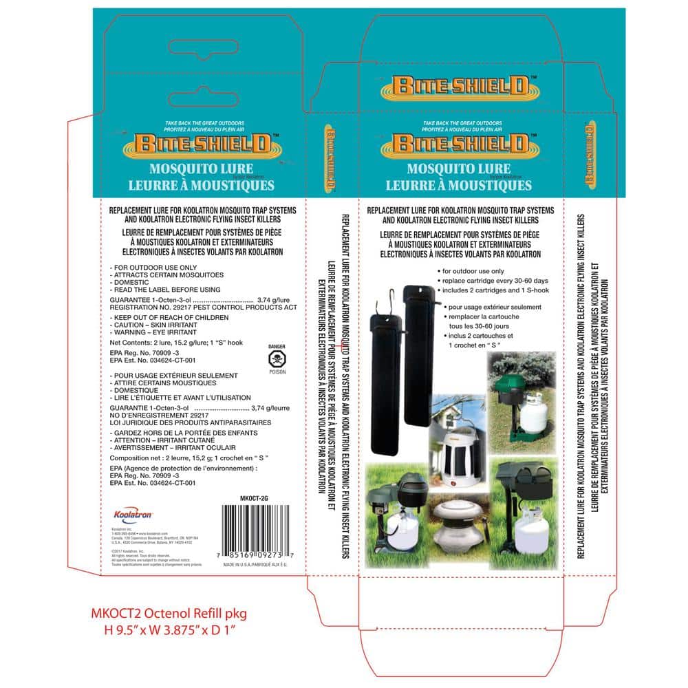 Octenol Mosquito Lure Cartridges, 2-Pack, Universal Design, Safe Non-Toxic Pest Control - Hercitys