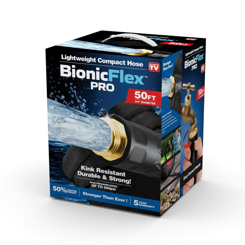 Pro 3/4 in. Dia. x 50 ft. Light-Weight Heavy-Duty Premium Garden Water Hose with Brass Fitting and Shooting Nozzle - Hercitys