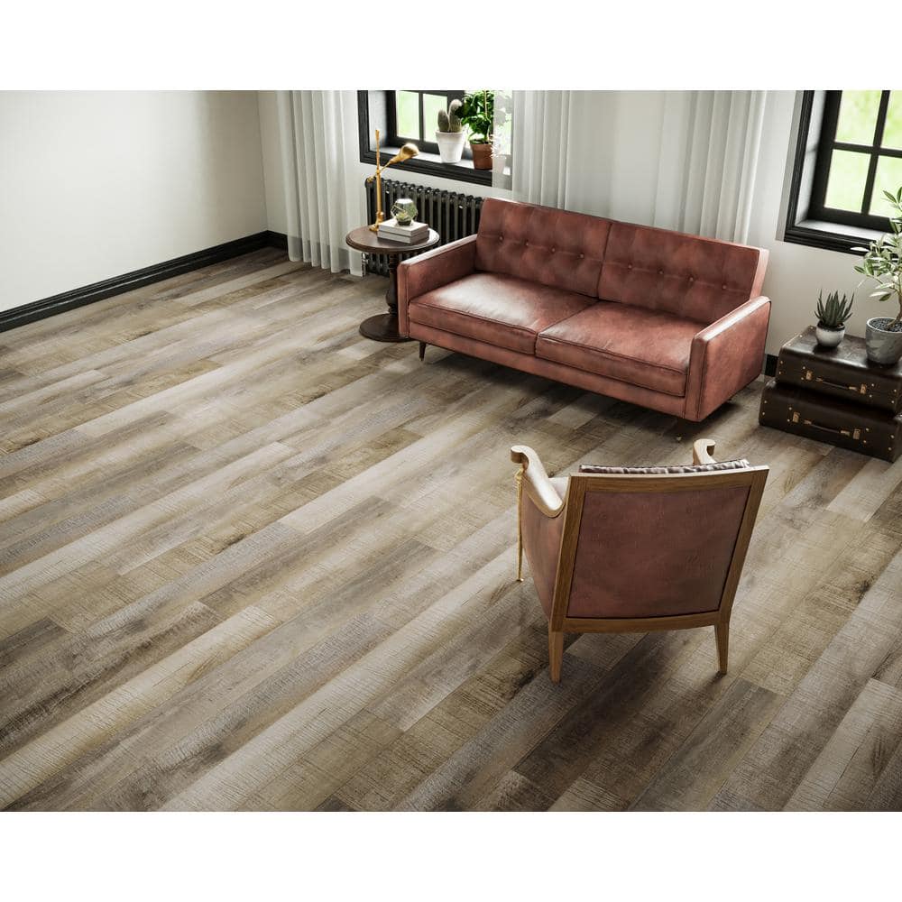 Summa Natural Chestnut 14 mm T x 7.75 in. W HDF Waterproof AC5 Click Lock Laminate Wood Flooring (23.09 sq. ft./case) - Hercitys