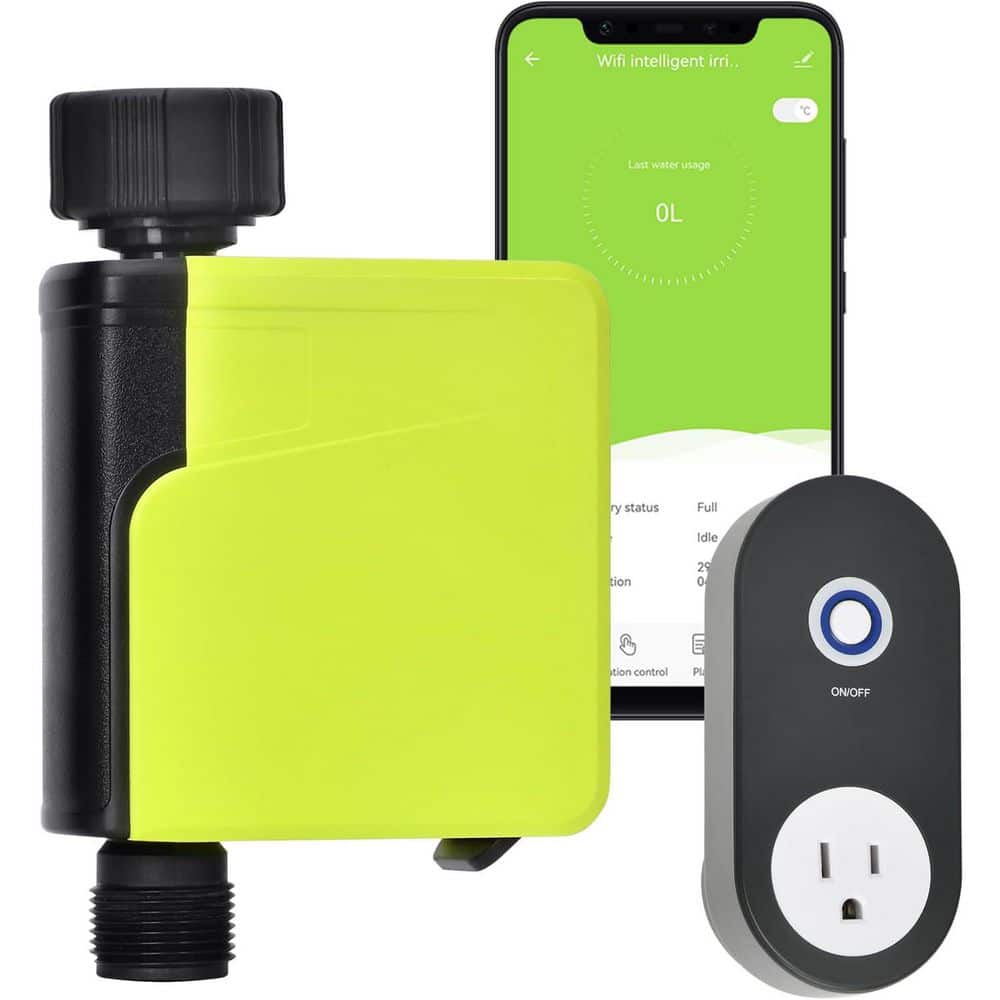 Wi-Fi Lawn Sprinkler Controller Irrigation System Valve Timer with Wi-Fi Hub, App Control - Hercitys