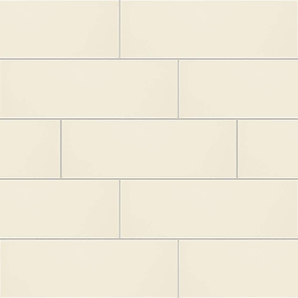 Restore Ivory 4-1/4 in. x 12-7/8 in. Glossy Ceramic Wall Tile (10.64 sq. ft./Case) - Hercitys