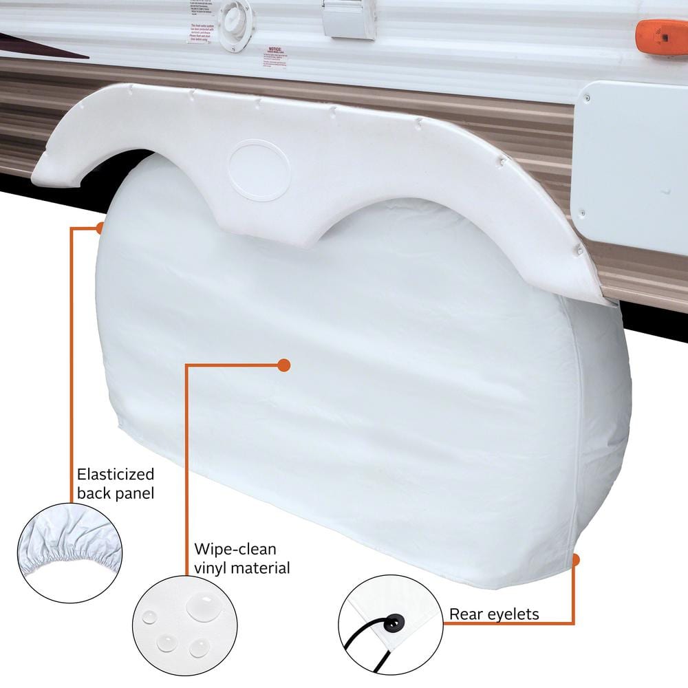 OverDrive RV 60 in. L x 8 in. W x 27 in. H Dual Axle Wheel Covers - Hercitys