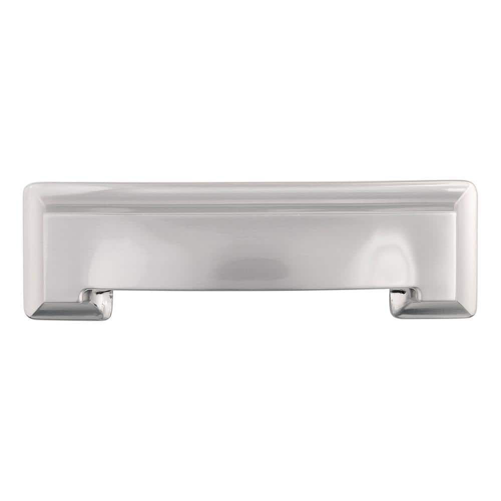 Studio Collection Cup 3 in. (96 mm) Satin Nickel Cabinet Door and Drawer Pull (10-Pack) - Hercitys