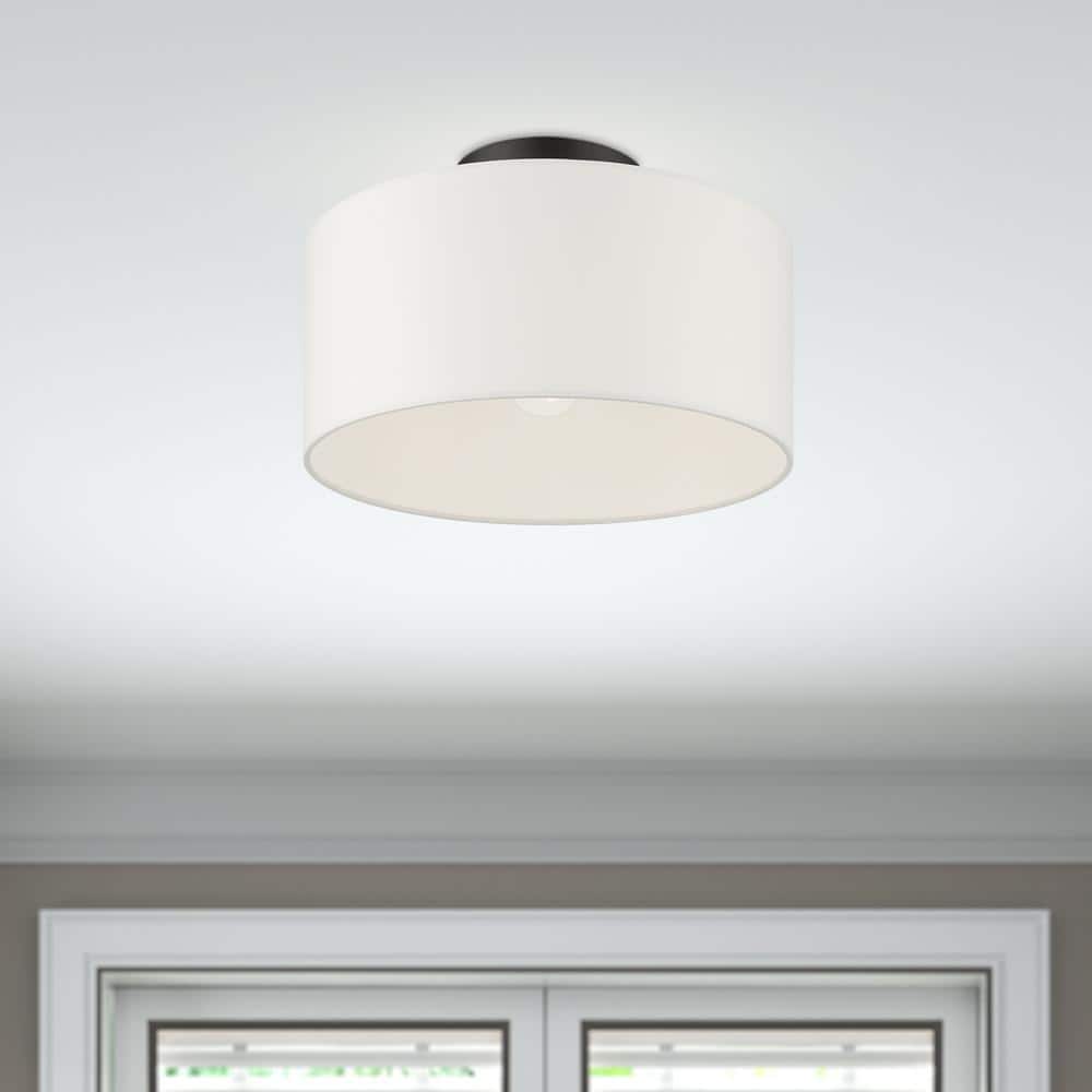 Mercury 1 Light Black Semi Flush Mount - Hercitys