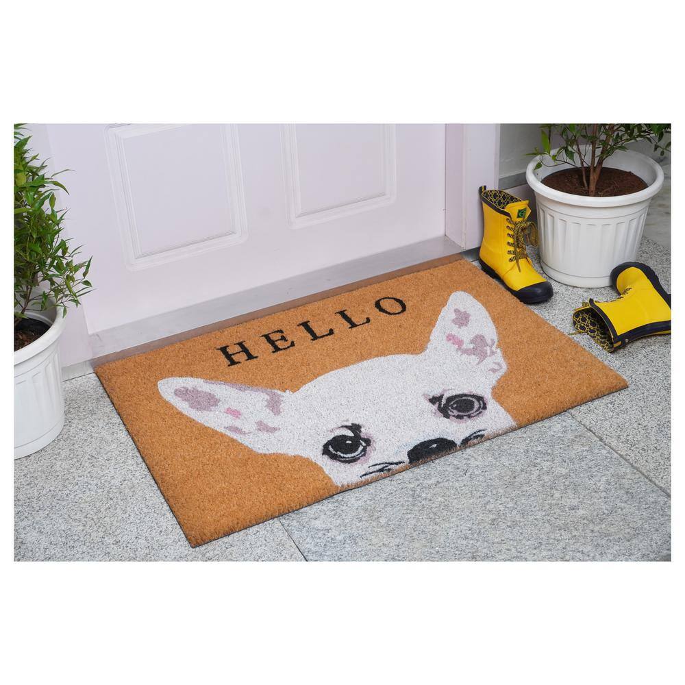 White Apple Head Chihuahua Doormat 17″ x 29″ - Hercitys