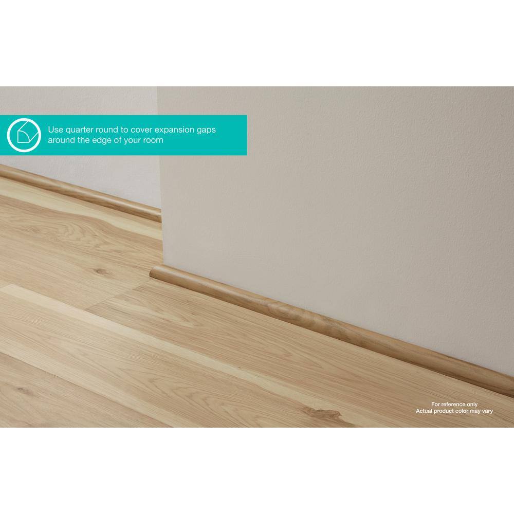 Tupelo 0.62 in. T x 0.75 in. W x 94.5 in. L Textured Wood Look Laminate Moulding/Trim Quarter Round Molding - Hercitys