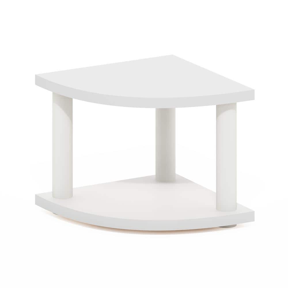 Turn-N-Tube 2-Shelf White/WhiteCorner Countertop Organizer Shelf - Hercitys