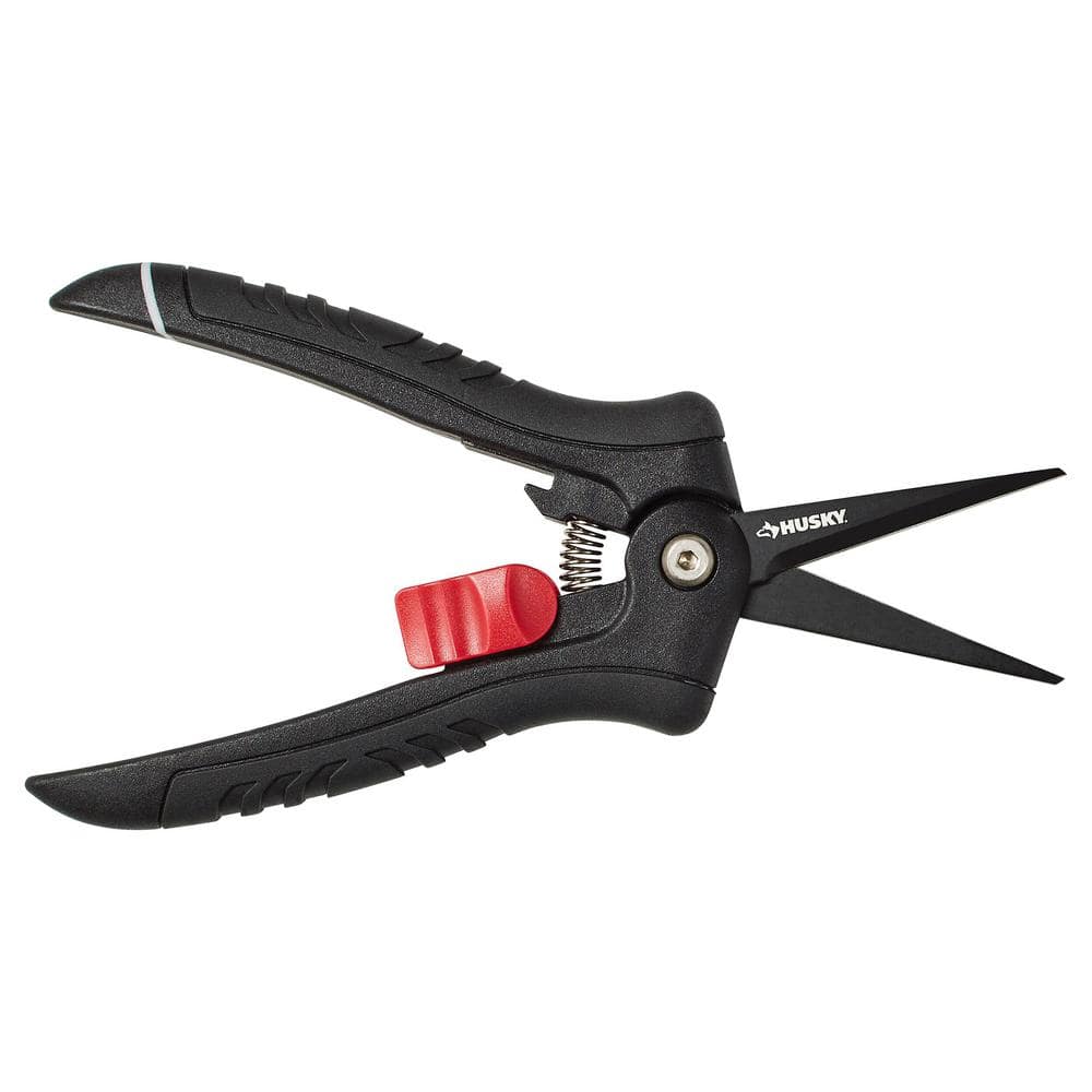 6 in. Micro-Tip Pruning Shears with Stainless Steel Blades and Softgrip Handle - Hercitys
