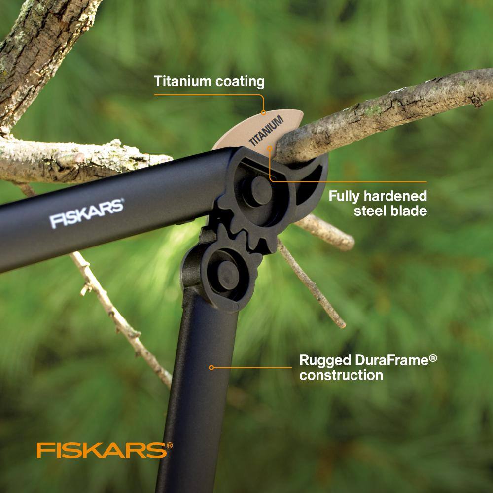 PowerGear Hybrid Pruner Lopper Tool, 1-1/4 in. Cut Capacity, Titanium Steel Blade for Smooth Precise Cuts - Hercitys