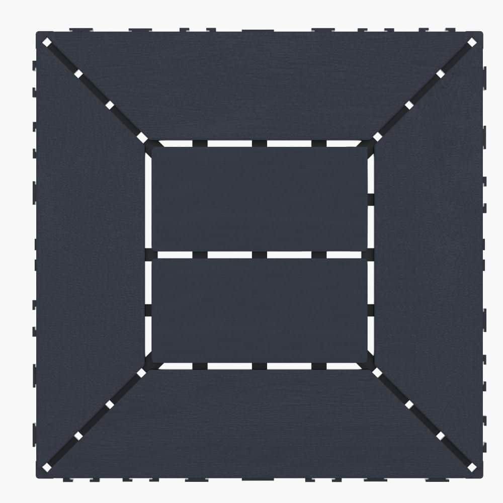 Pathway Tile Floor Paver 12 in x 12 in Plastic Interlocking Floor Tiles 0.8 in. H for Garden Path Track 44-Pcs in Gray - Hercitys