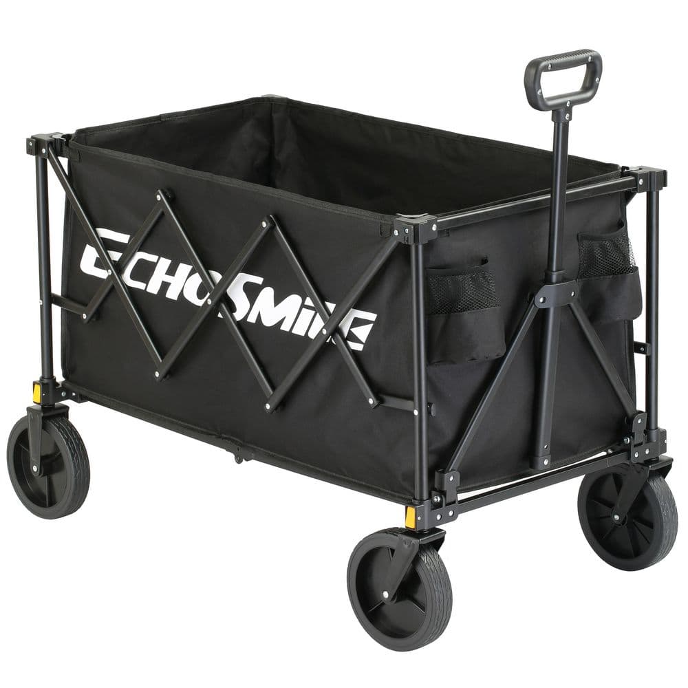 Black 5.65 cu. ft Fabric Garden Cart - Hercitys