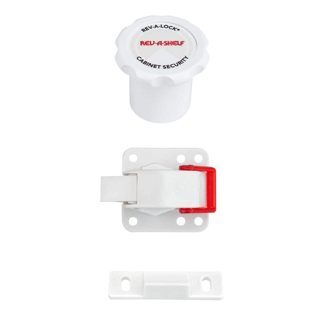 White Rev-A-Lock Magnetic Child-Safe Cabinet Security System - Hercitys