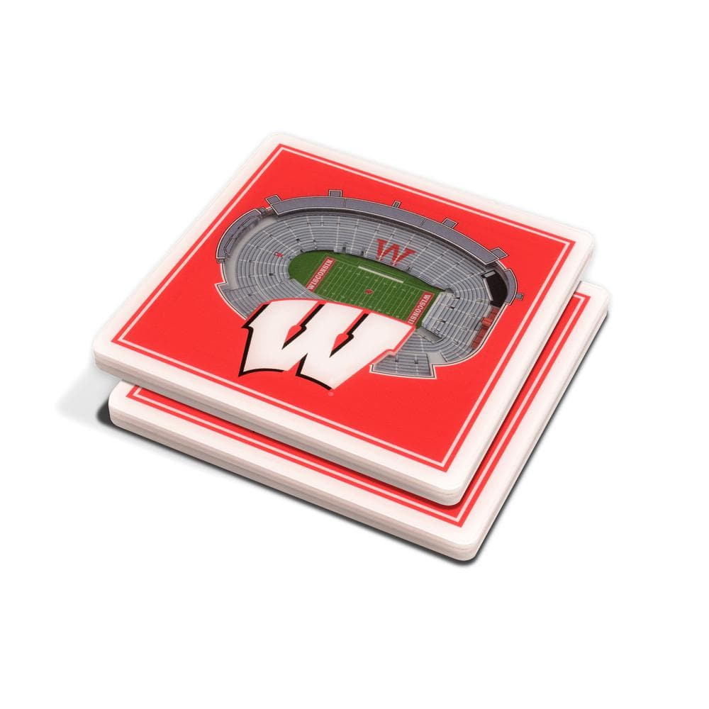 NCAA Wisconsin Badgers 3D StadiumViews Coasters - Hercitys