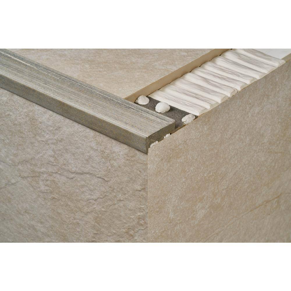 Novopeldano MaxiSoho Dakar Grey vintage 3/8 in. x 98-1/2 in. Composite Maxi, Stair Nosing Trim - Hercitys