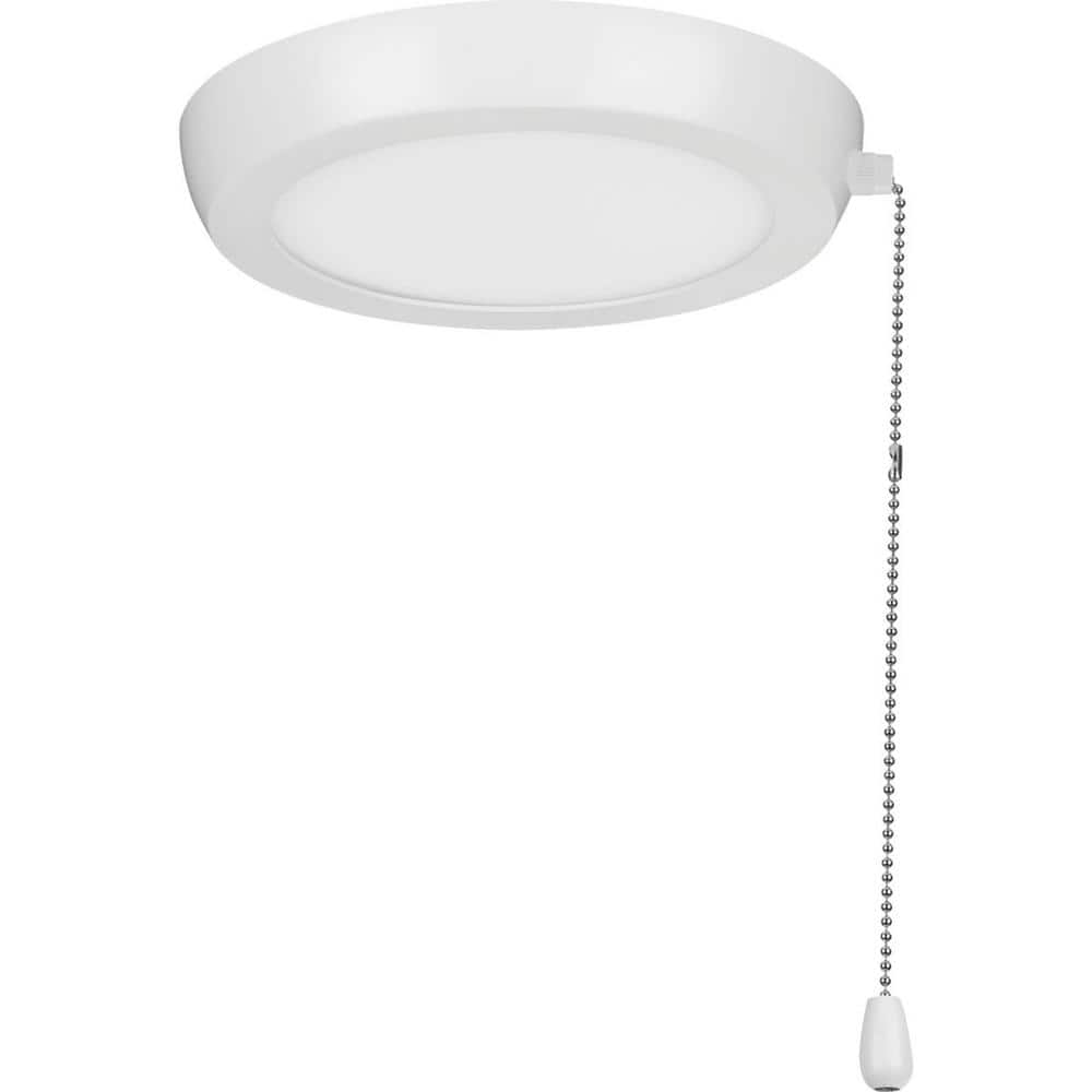 AirPro 7 in. Satin White Integrated LED Edgelit Ceiling Fan Light Kit with White Opal Shade - Hercitys