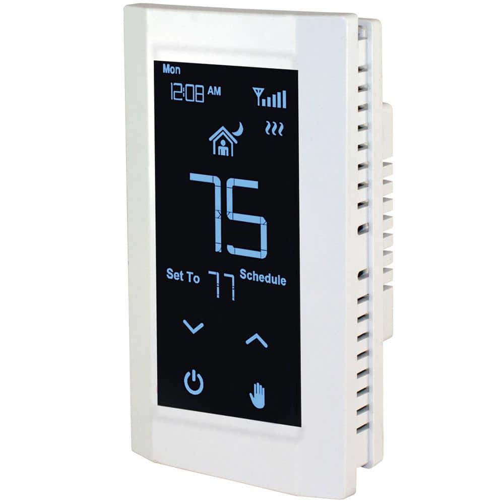 Hoot WiFi Line Voltage 7-Day Programmable Thermostat, 120/208/240V, Double Pole - Hercitys