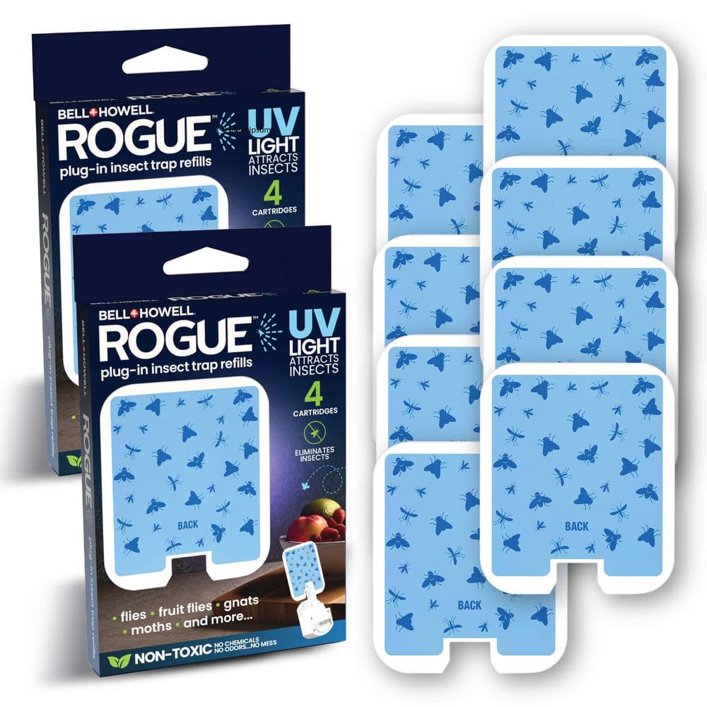 Rogue Indoor Plug-In Insect Trap Cartridge Refills 8 Pack - Hercitys