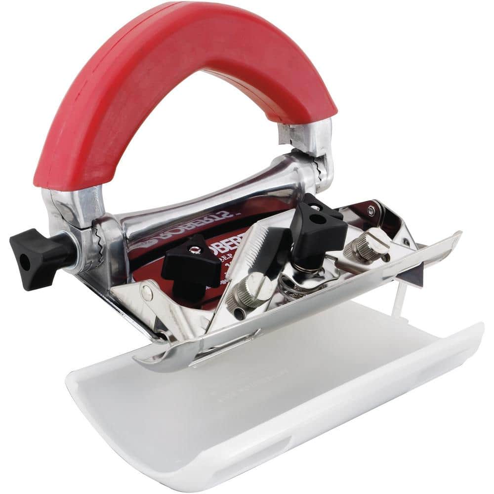 Sheet Goods and Carpet Trimmer with Anti-Friction Boot, Adjustable Handle and 2 Hook Blades - Hercitys