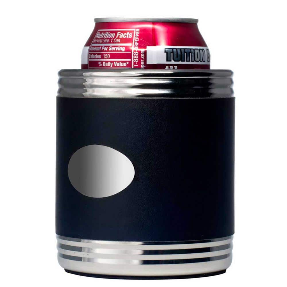 Taza Black & Stainless Steel Can Holder (Set of 2) - Hercitys