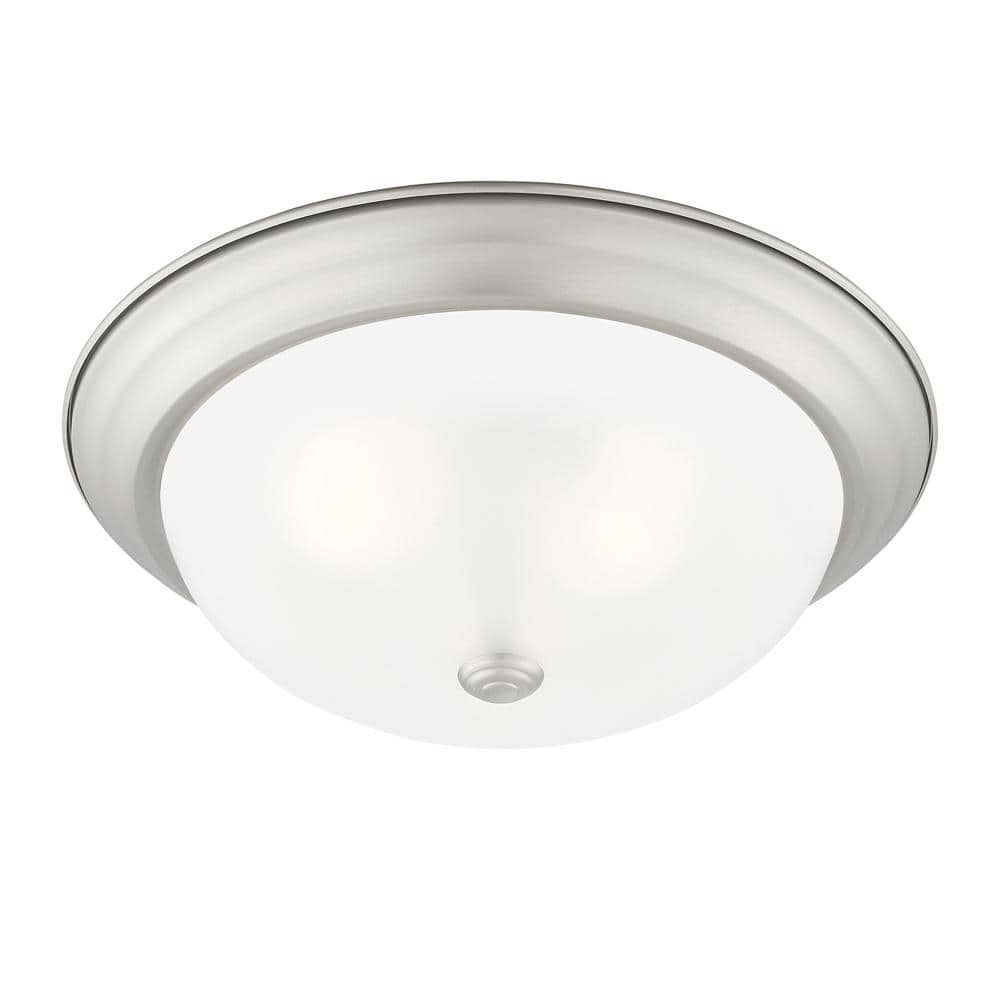 Reedley 15 in. Traditional Pewter Medium-Base (E26) Bulb Flush Mount for Kitchens - Hercitys