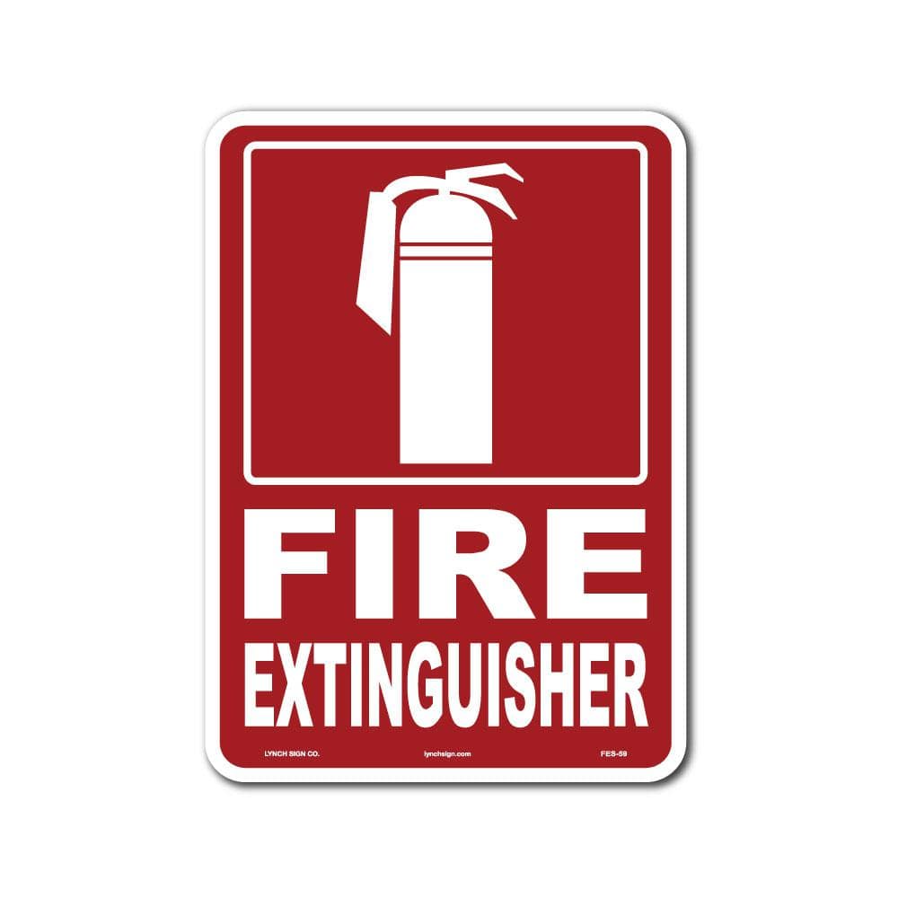7 in. x 10 in. Fire Extinguisher Sign Printed on More Durable Thicker Longer Lasting Styrene Plastic - Hercitys