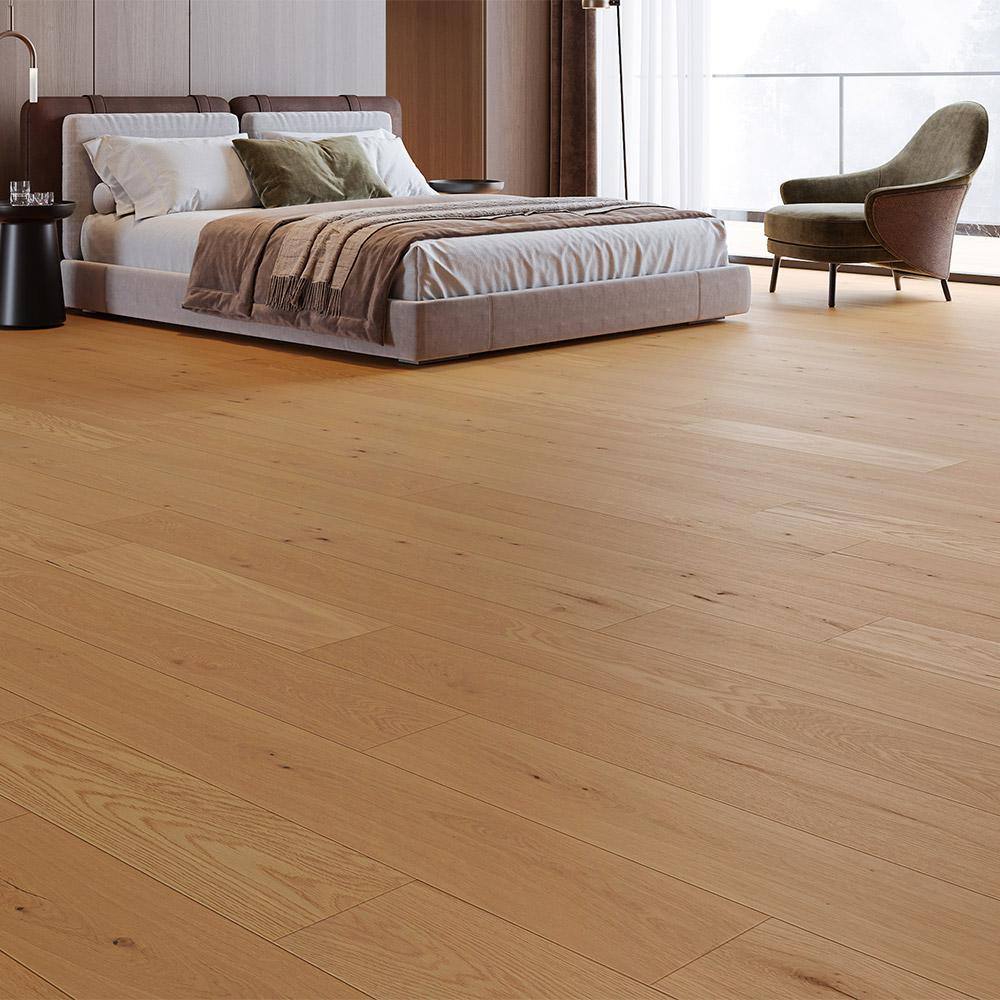 Rolling Quincy 1/2 in. T x 7.5 in. W Tongue and Groove Wire Brushed Engineered Hardwood Flooring (31.09 sq.ft./case) - Hercitys