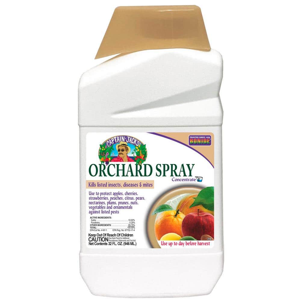 Captain Jack’s Citrus, Fruit and Nut Orchard Spray, 32 oz. Concentrate, Fungicide, Insecticide and Miticide - Hercitys