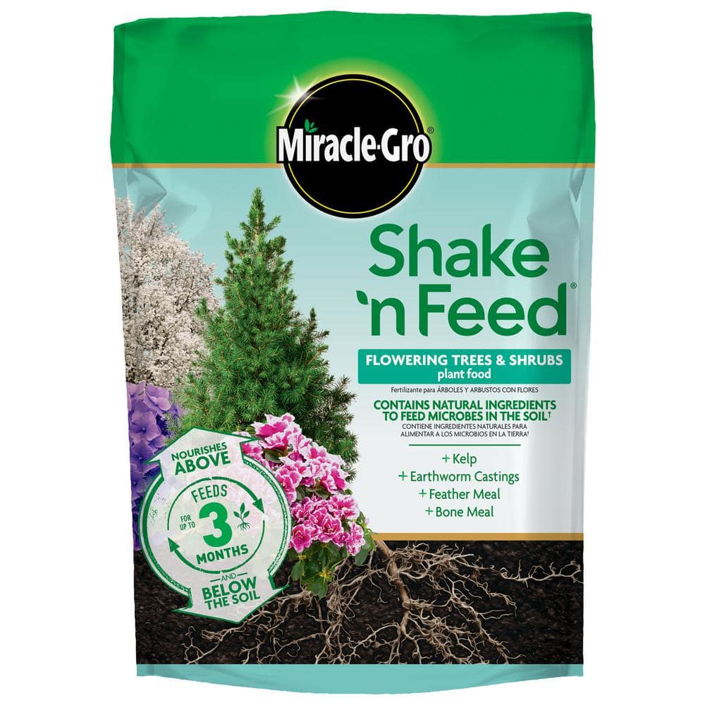Shake N Feed Flowering Trees and Shrubs Plant Food 8 lbs. For In-Ground and Container Plants, Dry Fertilizer - Hercitys