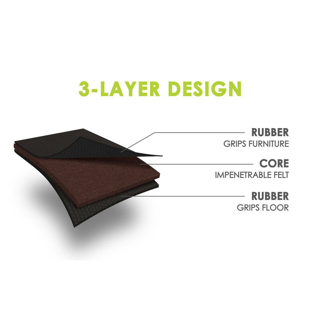 GorillaPads 2 in. Square and 1 in. Round Gripper Pads (48-pack) - Hercitys