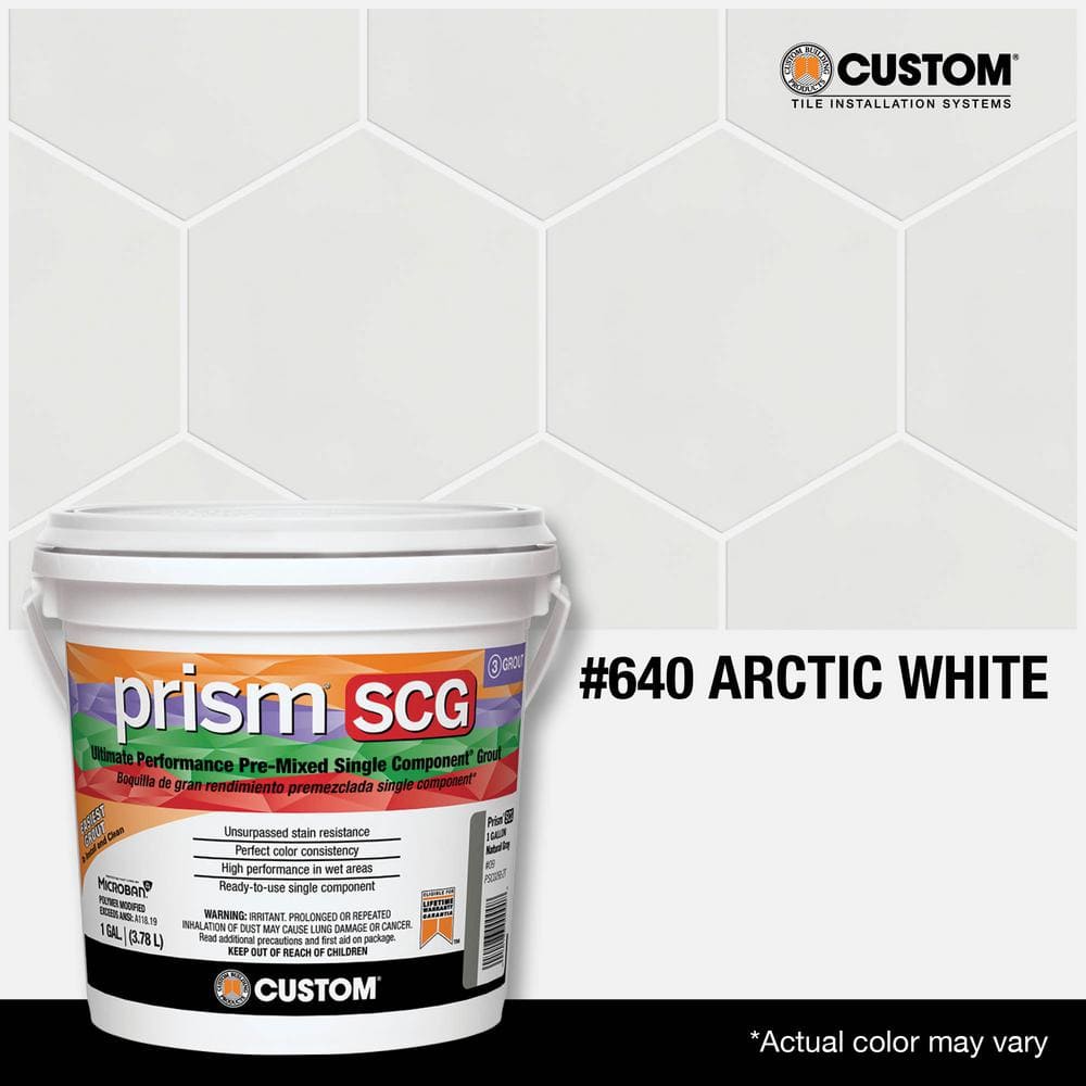 Prism SCG #640 Arctic White 1 gal. Ultimate Performance Pre-Mixed Single Component Grout - Hercitys