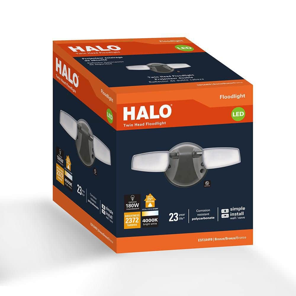 ESF 23.9-Watt 4000K Bronze Outdoor Integrated LED Flood Light - Hercitys