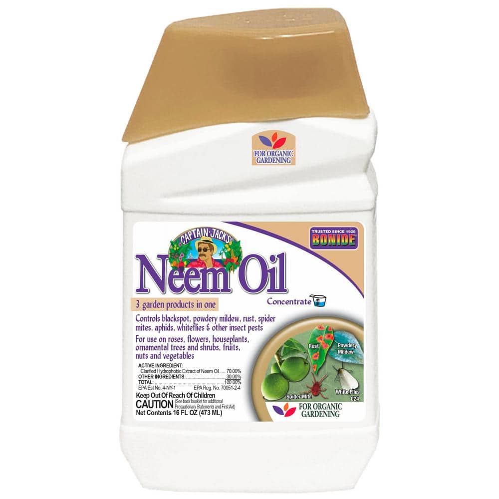 Captain Jack’s Neem Oil, 16 oz Concentrate, Multi-Purpose Fungicide, Insecticide and Miticide - Hercitys