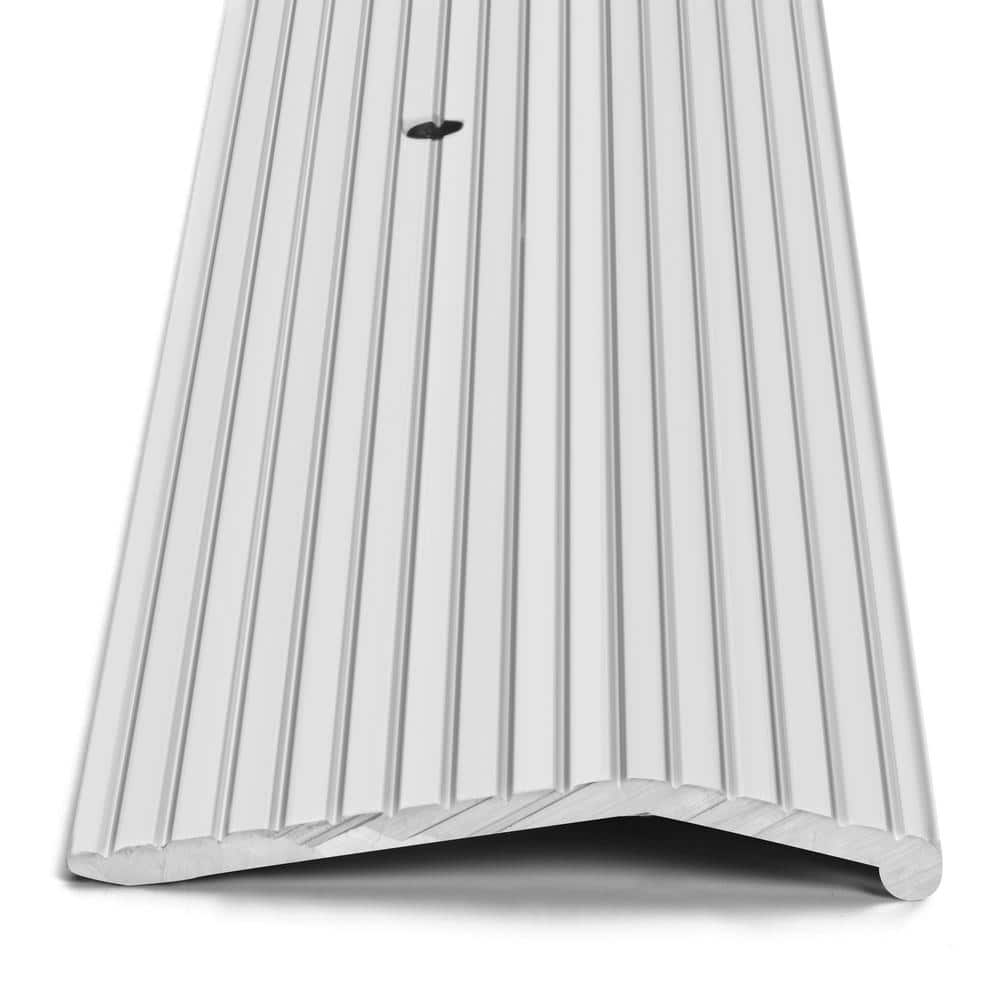 Silver 1-3/8 in. x 36 in. Carpet Trim Transition Strip - Hercitys