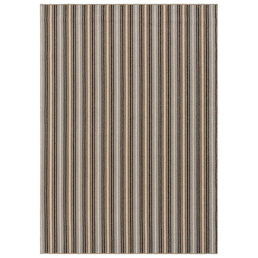 Nantucket Mutlicolor Earth Tone 5 ft. x 7 ft. Stripe Rectangle Area Rug - Hercitys
