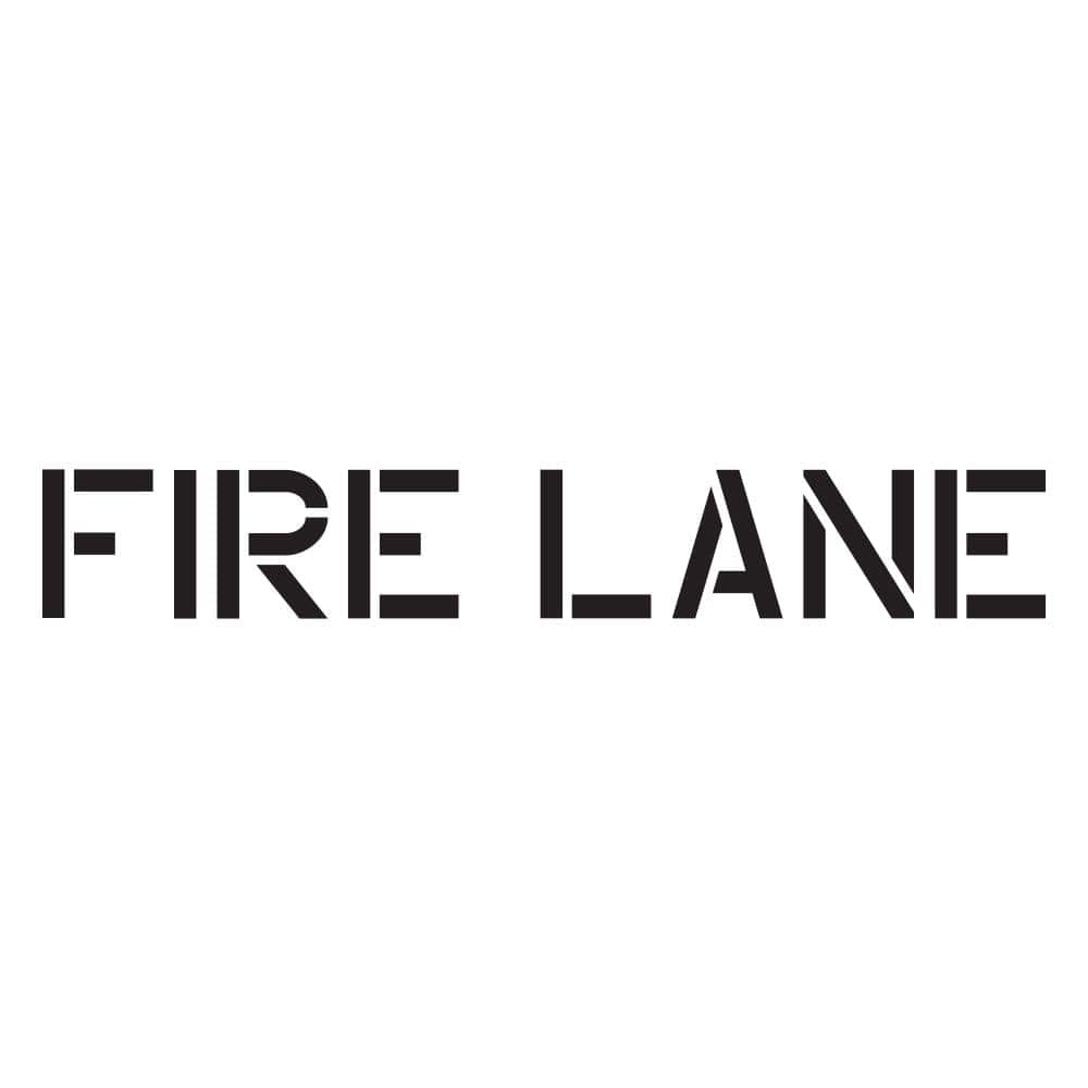 6 in. Fire Lane Stencil - Hercitys