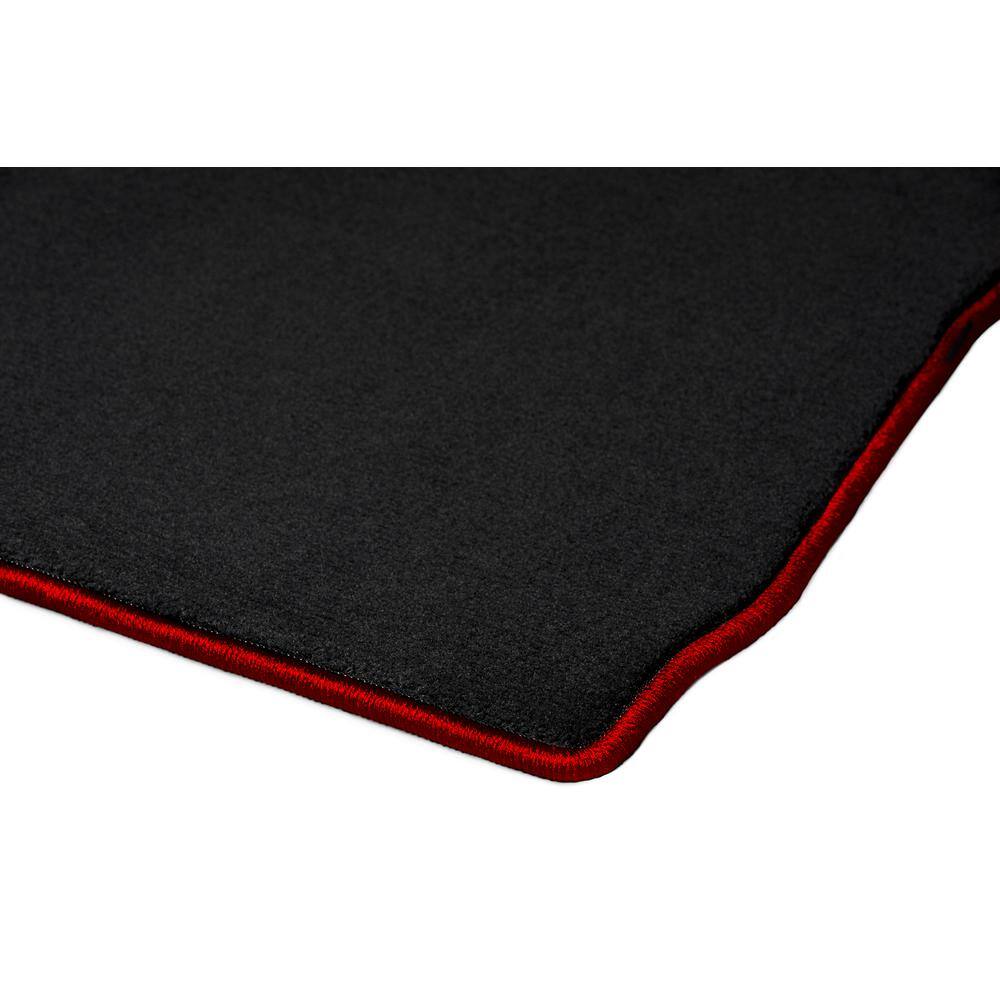Ram Pickup 2500 (2 Door Regular Cab) Black with 2-PieceRed Edging Carpet Car Mats/Floor Mats Custom Fit for 2011-2020 - Hercitys