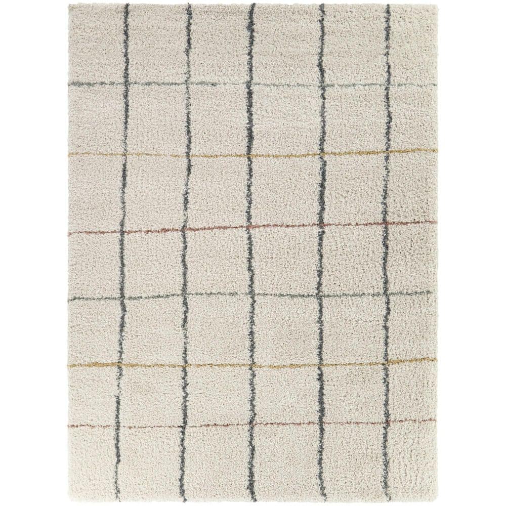 Bachri Cream 5 ft. 3 in. x 7 ft. Modern Area Rug - Hercitys