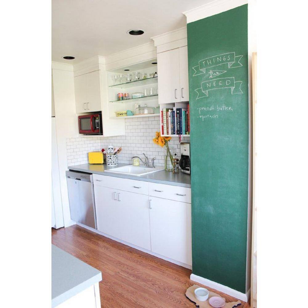 Multi-Purpose Specialty 18 in. x 4 ft. Green Chalkboard Self -Adhesive Drawer and Shelf Liner (6 rolls) - Hercitys