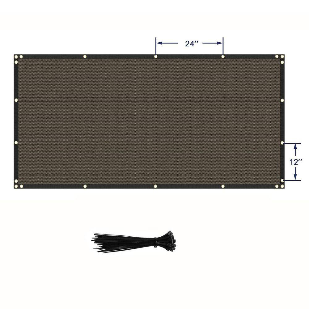 6 ft. x 50 ft. Brown Polyethylene Privacy Fence Screen - Hercitys