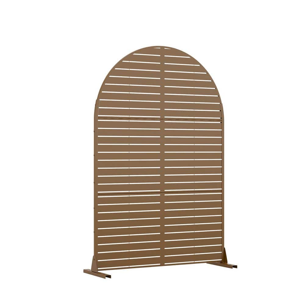 72 in. x 47 in. Brown Galvanized Steel Garden Fence - Hercitys