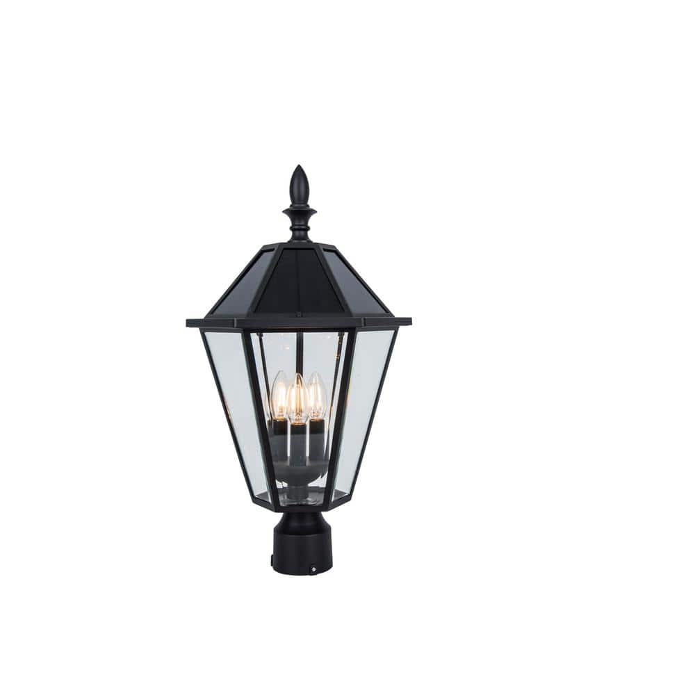 Coastal Milford 3-Light Outdoor Black Post Light - Hercitys