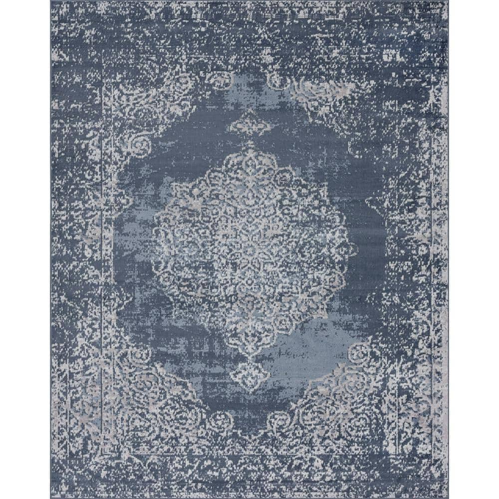 Nexus Medallion Blue 5 ft. x 7 ft. Indoor Area Rug - Hercitys