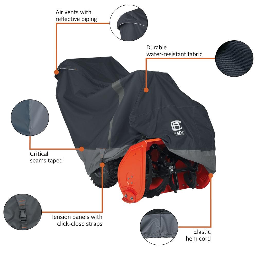 StormPro RainProof 47 in. L x 31 in. W x 40 in. H Heavy-Duty Snow Thrower Cover - Hercitys