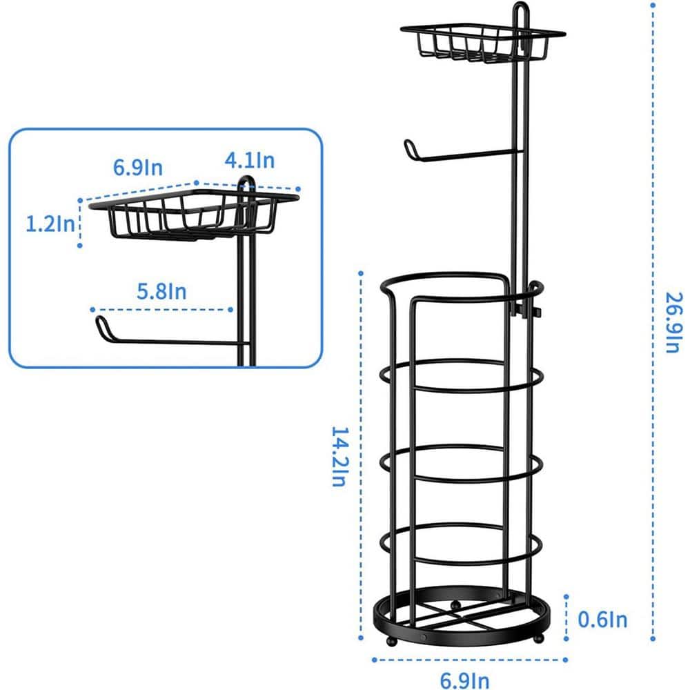 Straight Type Paper Towel Holder in Black - Hercitys