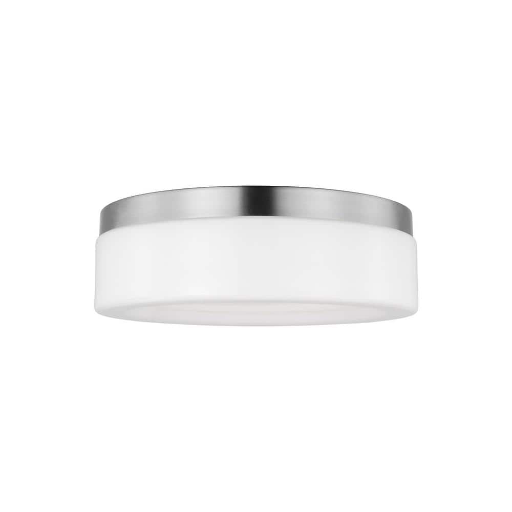 Rhett 12 in. Brushed Nickel LED Flush Mount - Hercitys